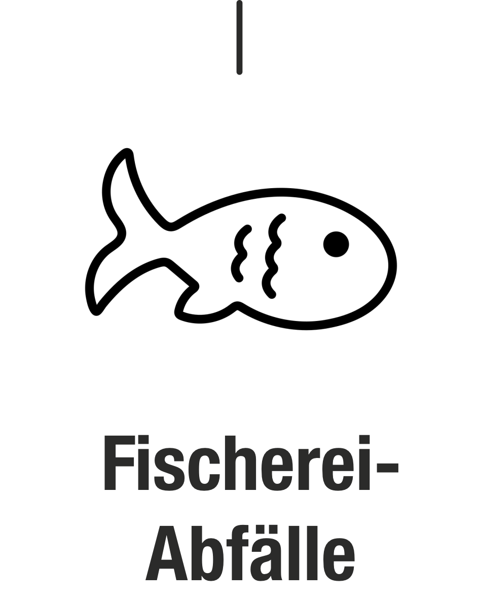 Fischerei-Abfälle