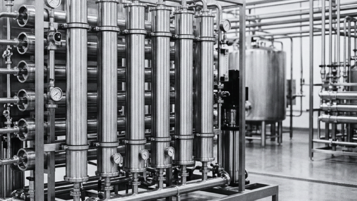 Konzentrat aus Prozesswasser für den Transport vorbereitet